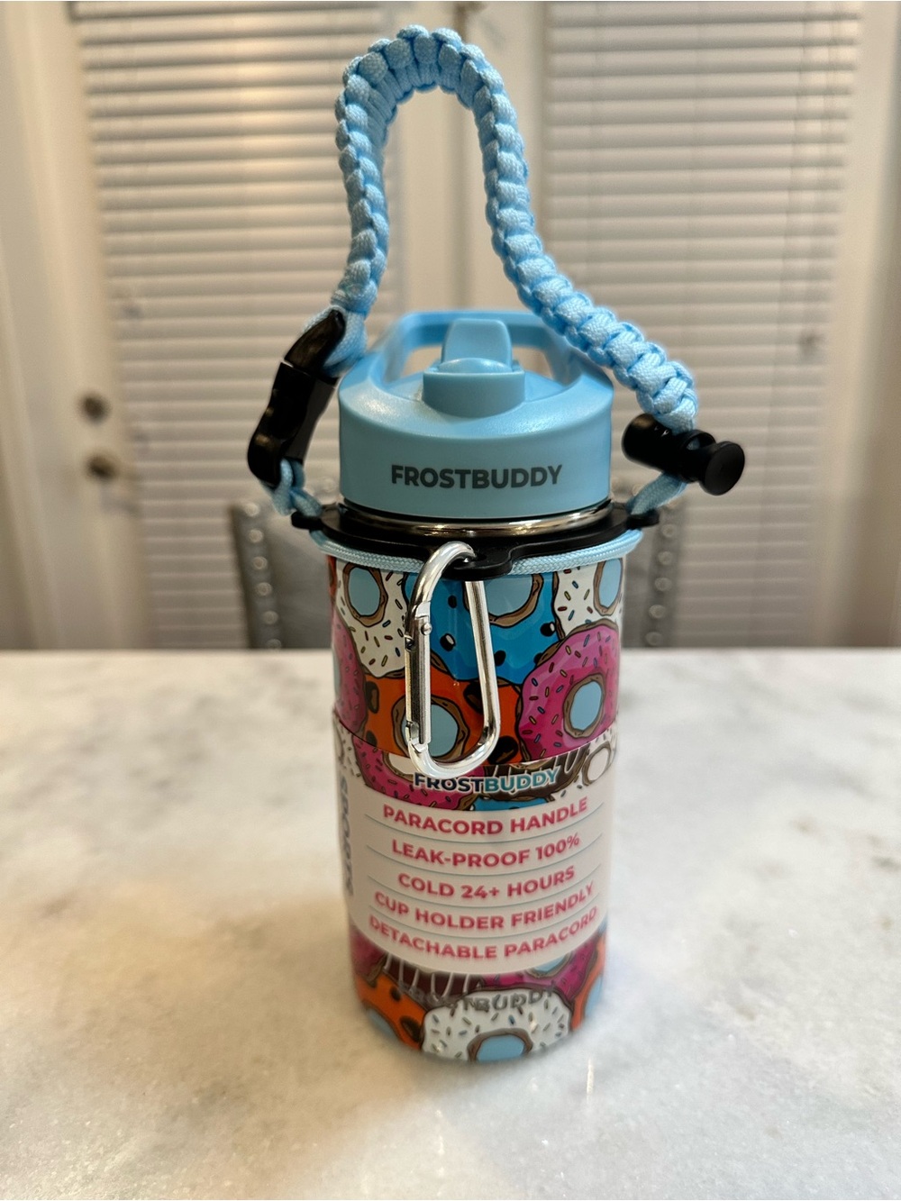 Frost Buddy Donut Design Limited Edition Universal Flip Top 16oz Water Bottle